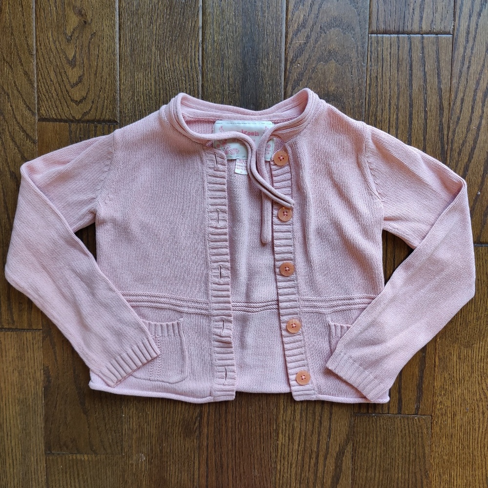 Osh Kosh Super Soft Girls Cardigan - Pale Pink, Size 6